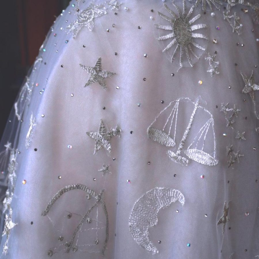 Mystical Astrology Wedding Dress Embroidered Bodies With Zodiac Signs...