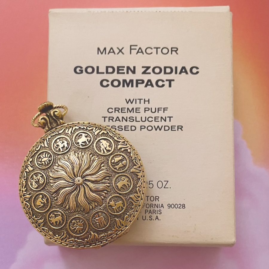 Max Factor Golden Zodiac Compact | Vintage Astrology Makeup