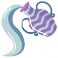Set of modern color zodiac signs, for new web design. Flat style. Vector illustration on white background