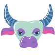 Set of modern color zodiac signs, for new web design. Flat style. Vector illustration on white background
